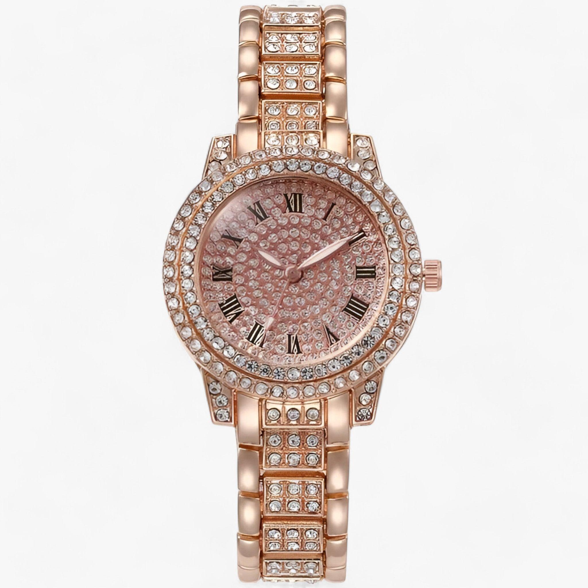 Sasha | Luxe Horloge met Volledige Diamanten - Elegant en Modieus voor Dames