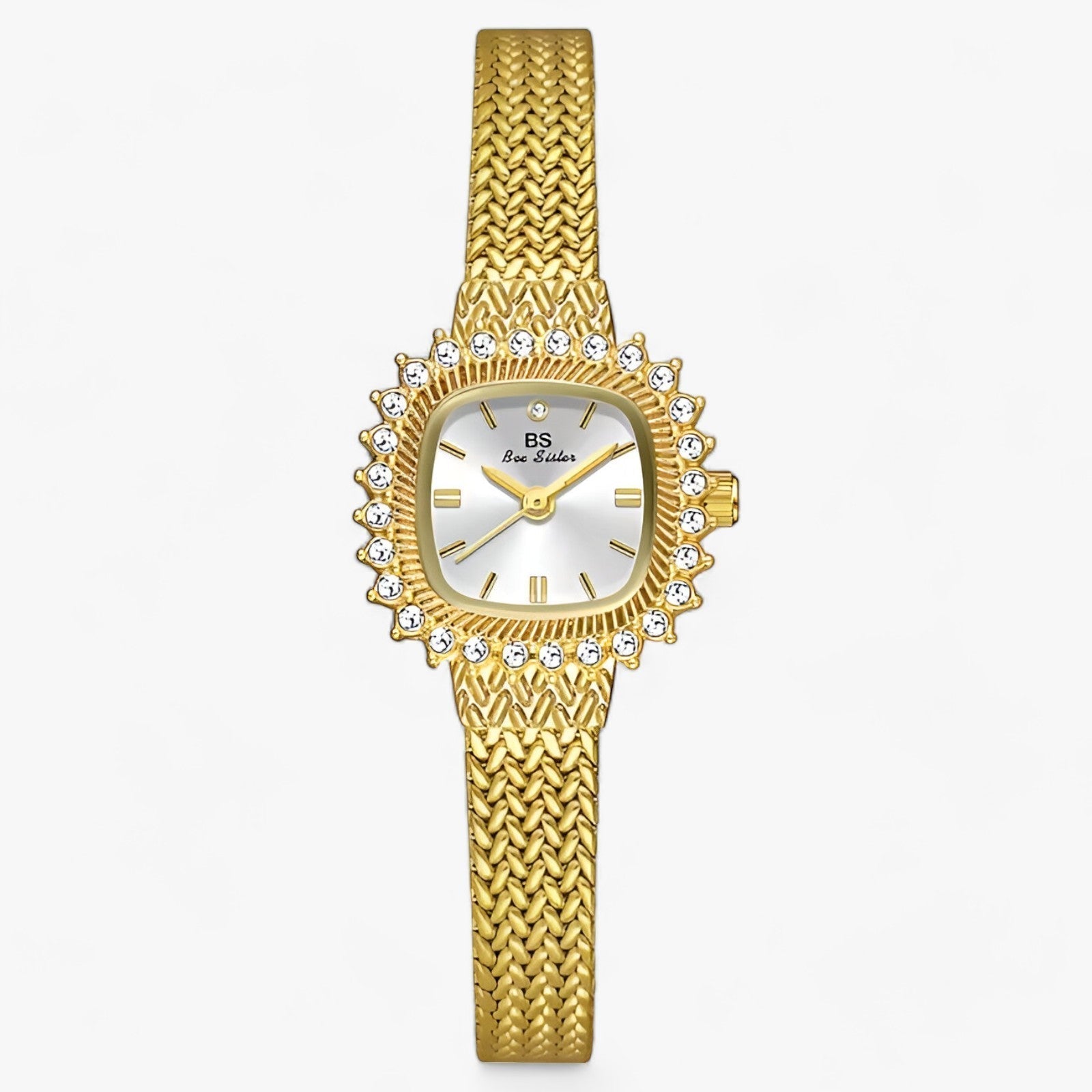 Glamoureuze Gouden Mesh-Horloge - Stralende Elegant voor elke Gelegenheid