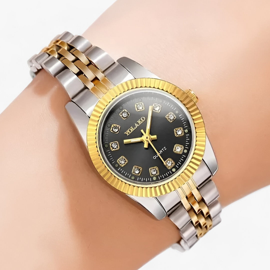 FELICITY | Elegante Gouden Rond Wristwatch - Uw stijlvolle en praktische must-have!