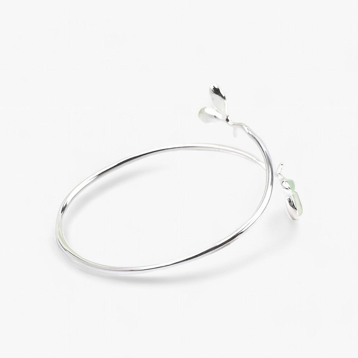 Jade | Bangle - Verhoog je Look met Subtiele Blad Elegantie