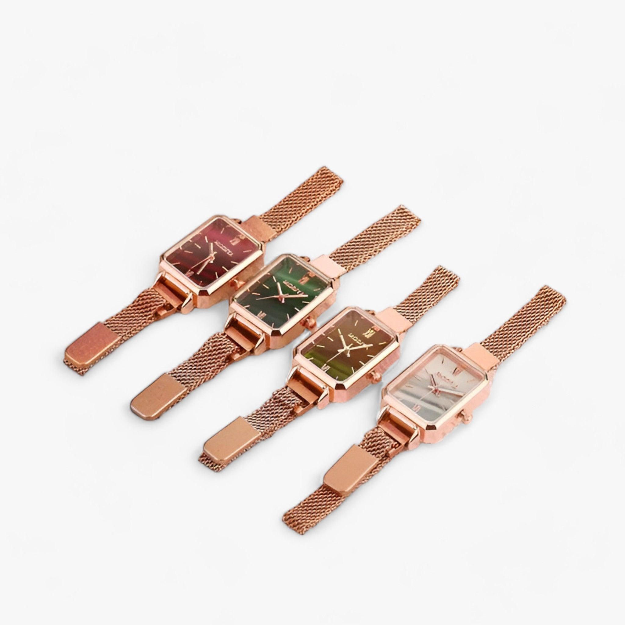 AURORA | Modieus vierkant horloge - Magnetische band voor moeiteloze stijl