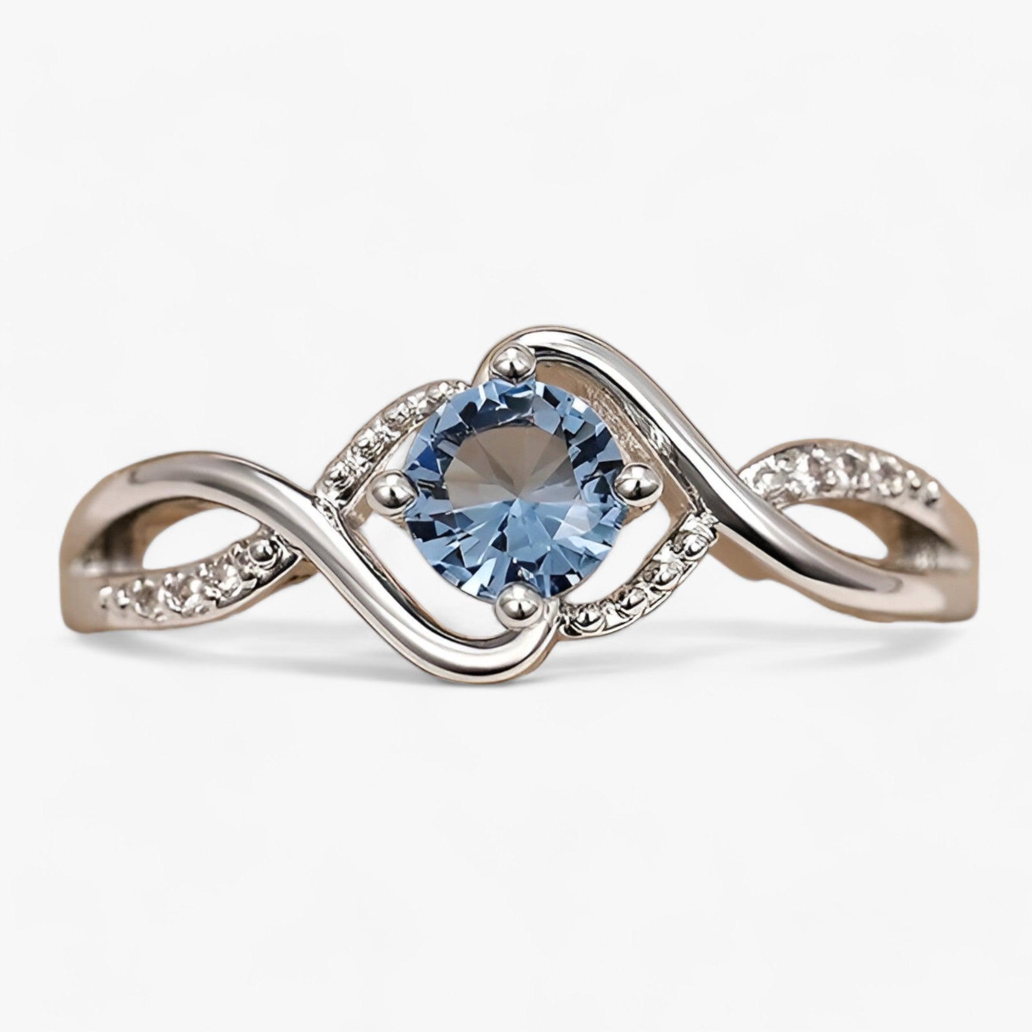 MODERNIA | Charmante Blauwe Ring - Moeiteloze Glamour