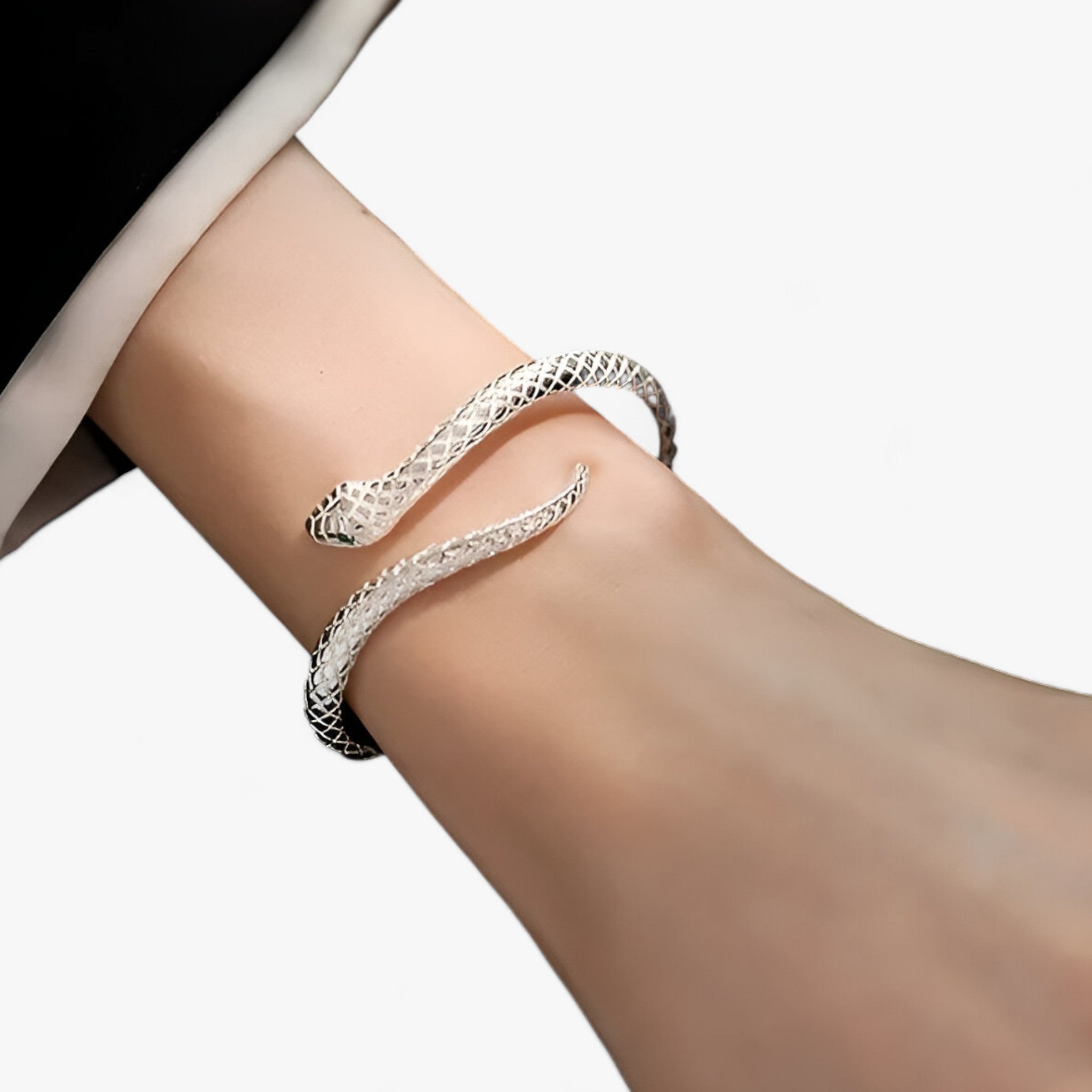 Hannah | Slangenarmband - Zilveren Charme & Elegant