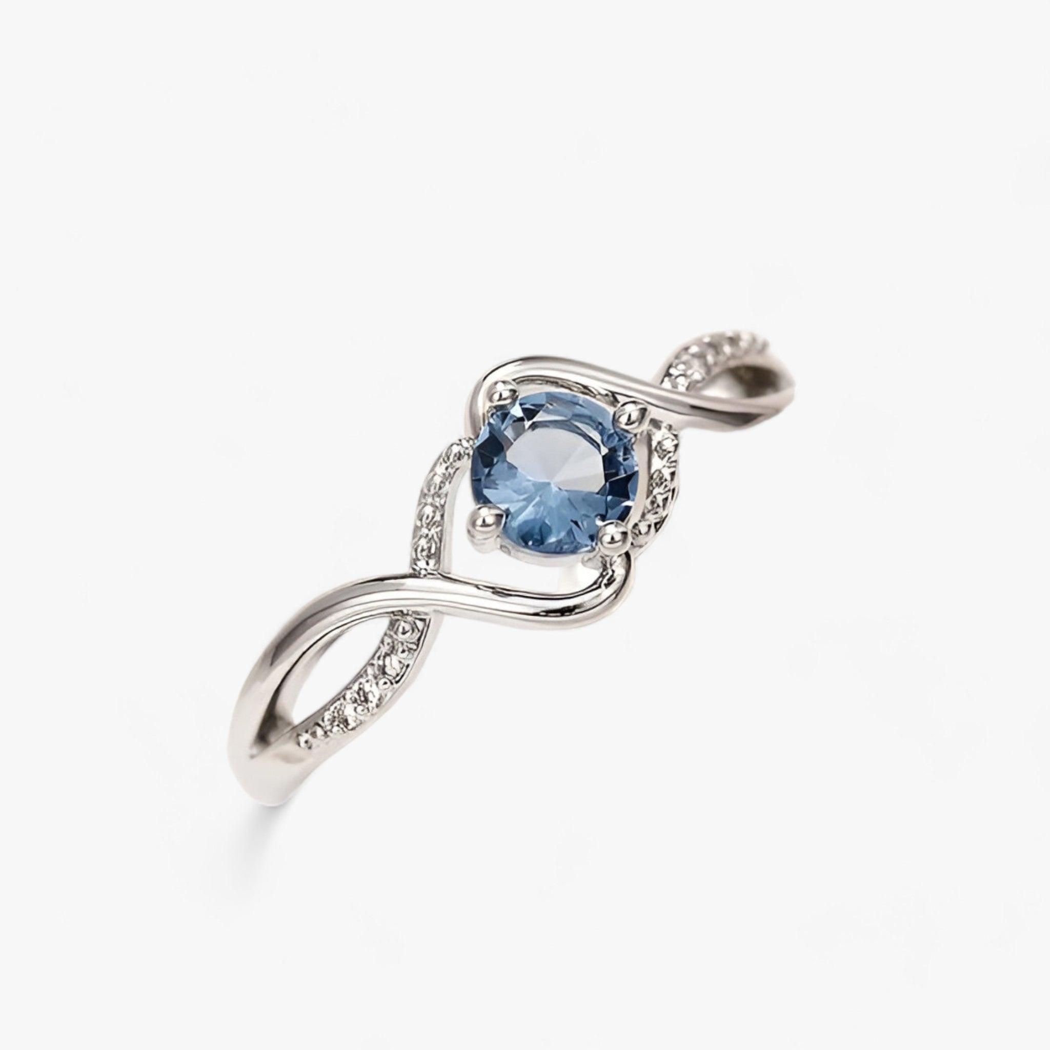 MODERNIA | Charmante Blauwe Ring - Moeiteloze Glamour