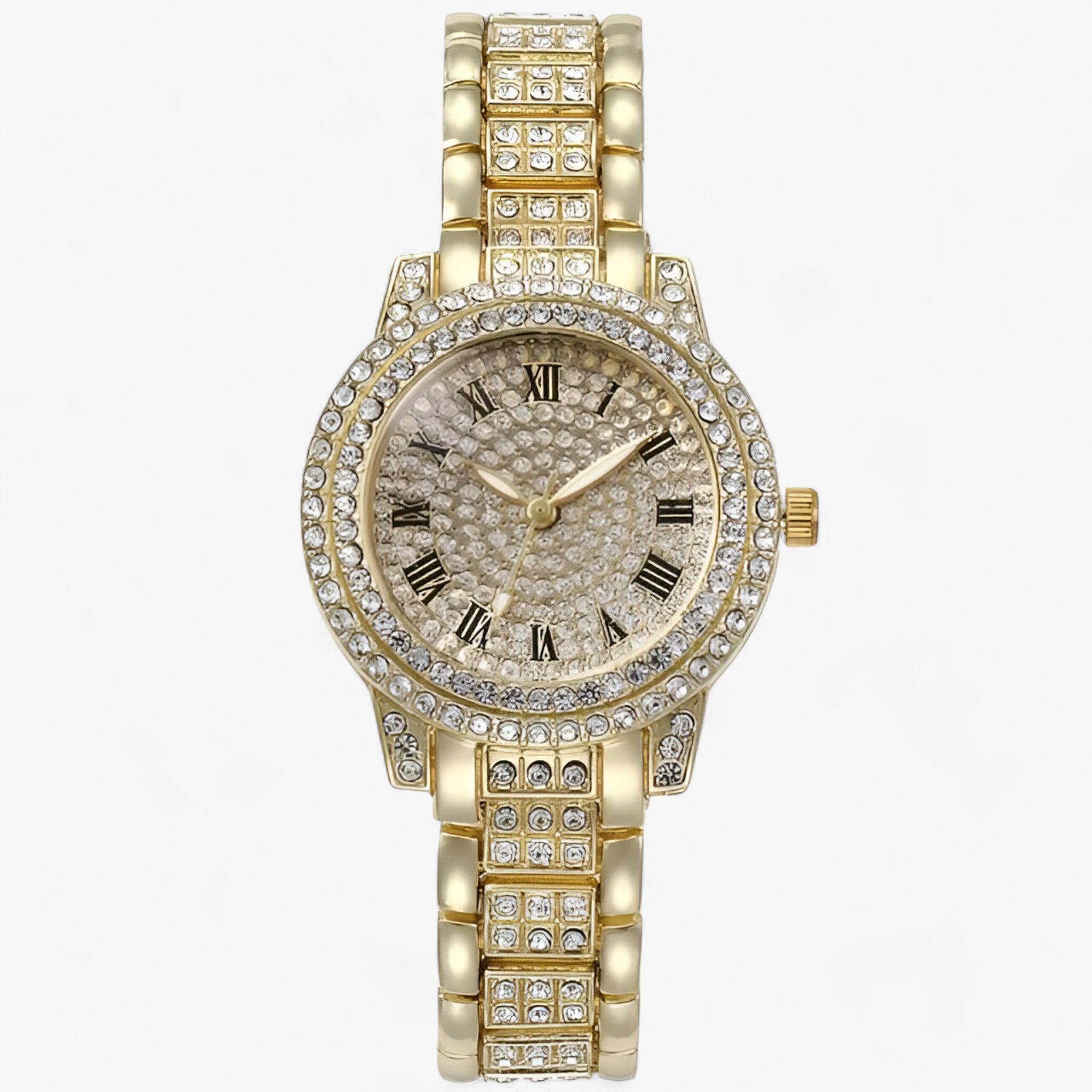 Sasha | Luxe Horloge met Volledige Diamanten - Elegant en Modieus voor Dames