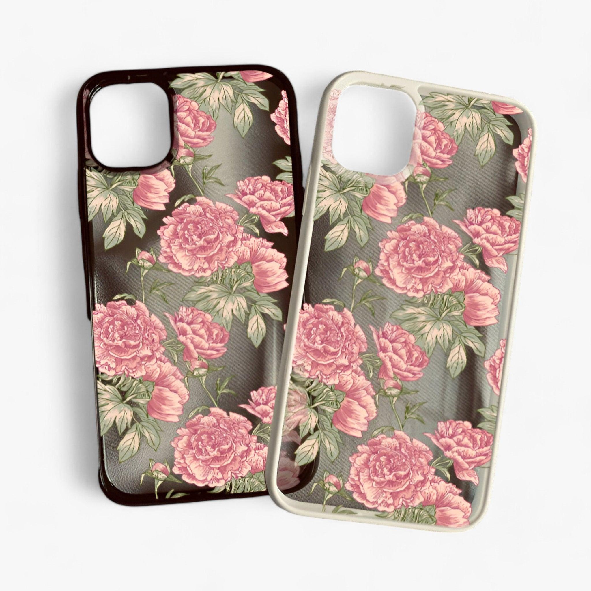 Maisie | Telefoonhoesje met Roze Pioenroos - Vintage Elegant voor iPhone Serie