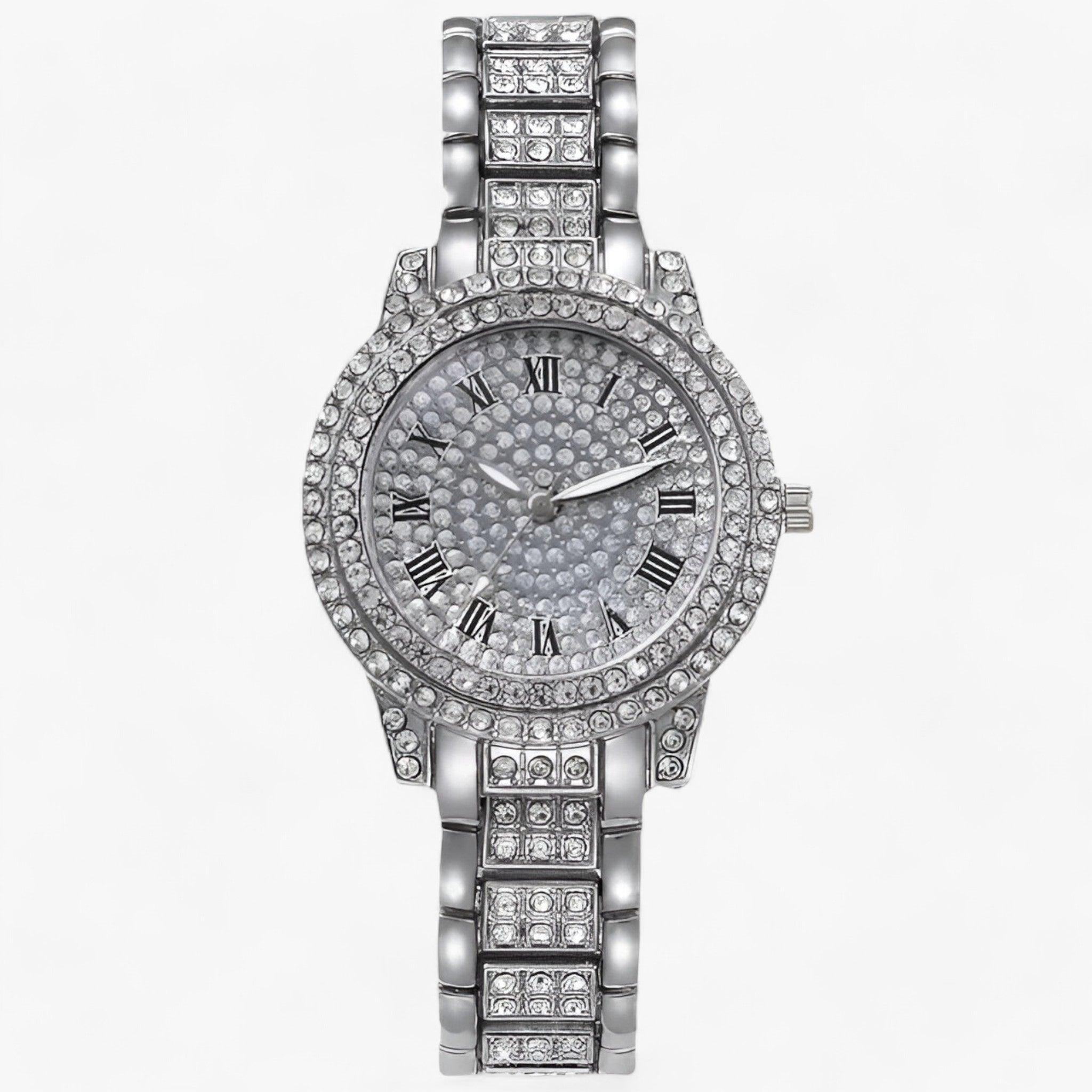 Sasha | Luxe Horloge met Volledige Diamanten - Elegant en Modieus voor Dames