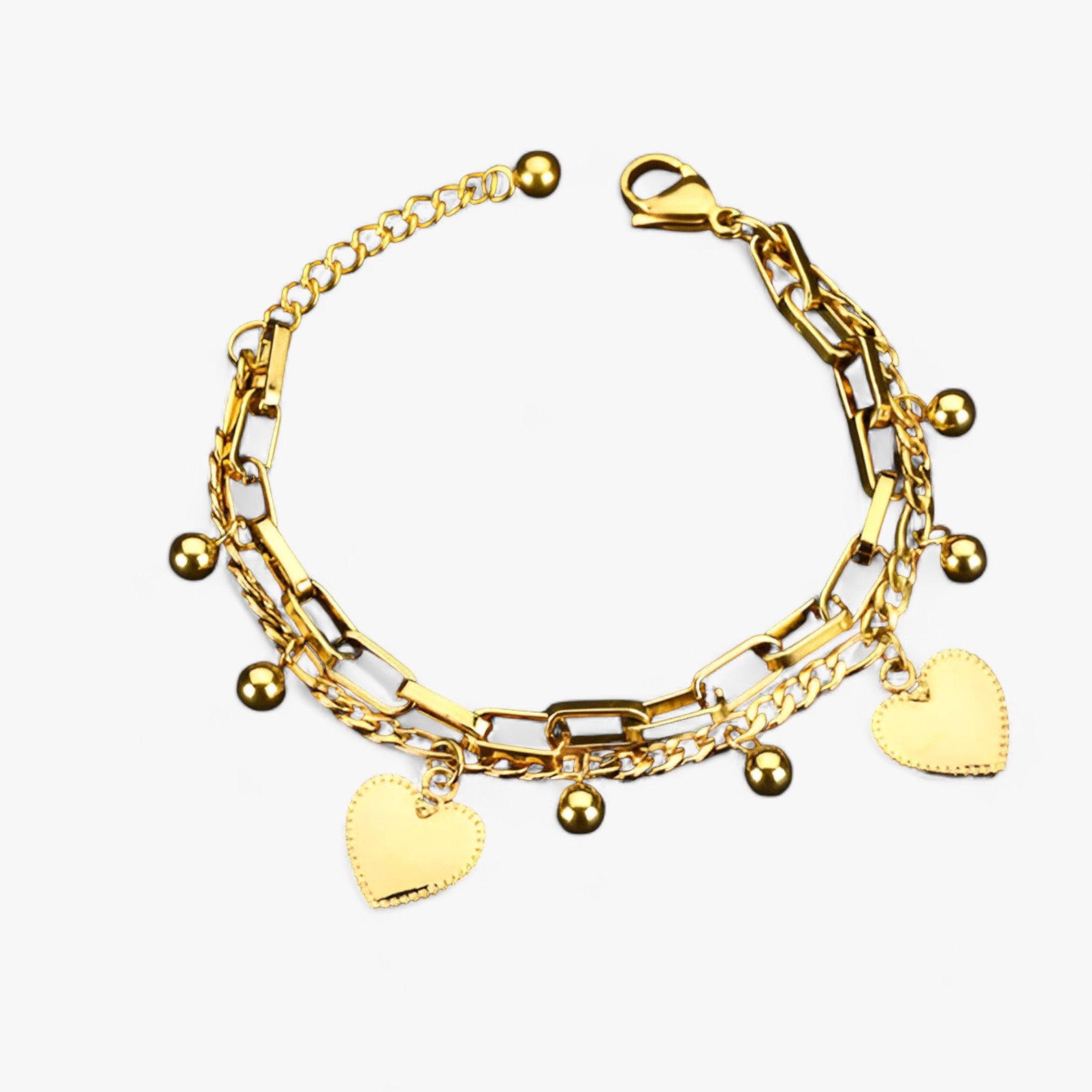 AMORE - Hartbedel armband - Elegant symbool van liefde