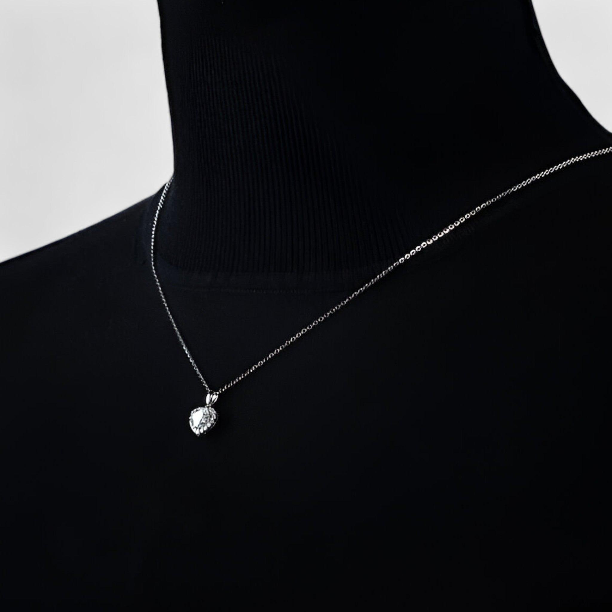 HEART | Moissanite Hart Hanger Ketting - Vier Eeuwige Liefde