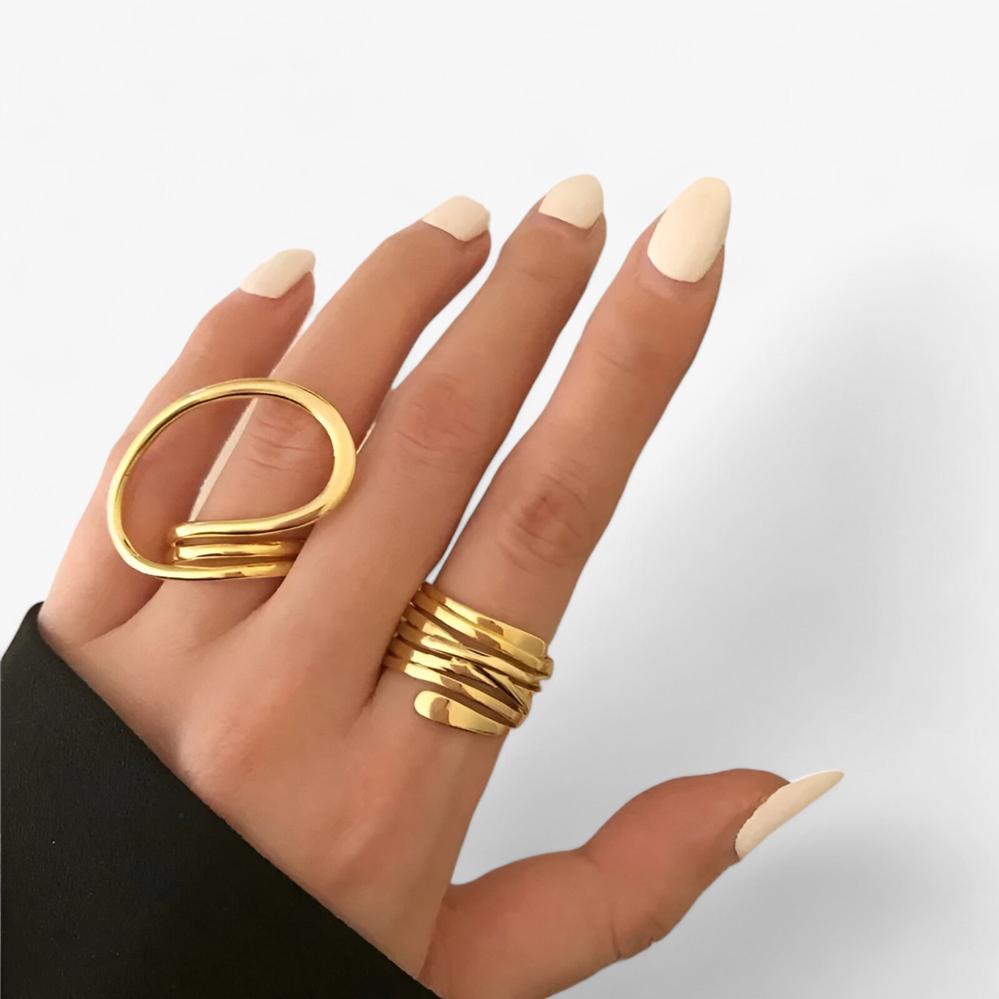 Tara | Geometrische Statement Ring - Gedurfd & Modebewust