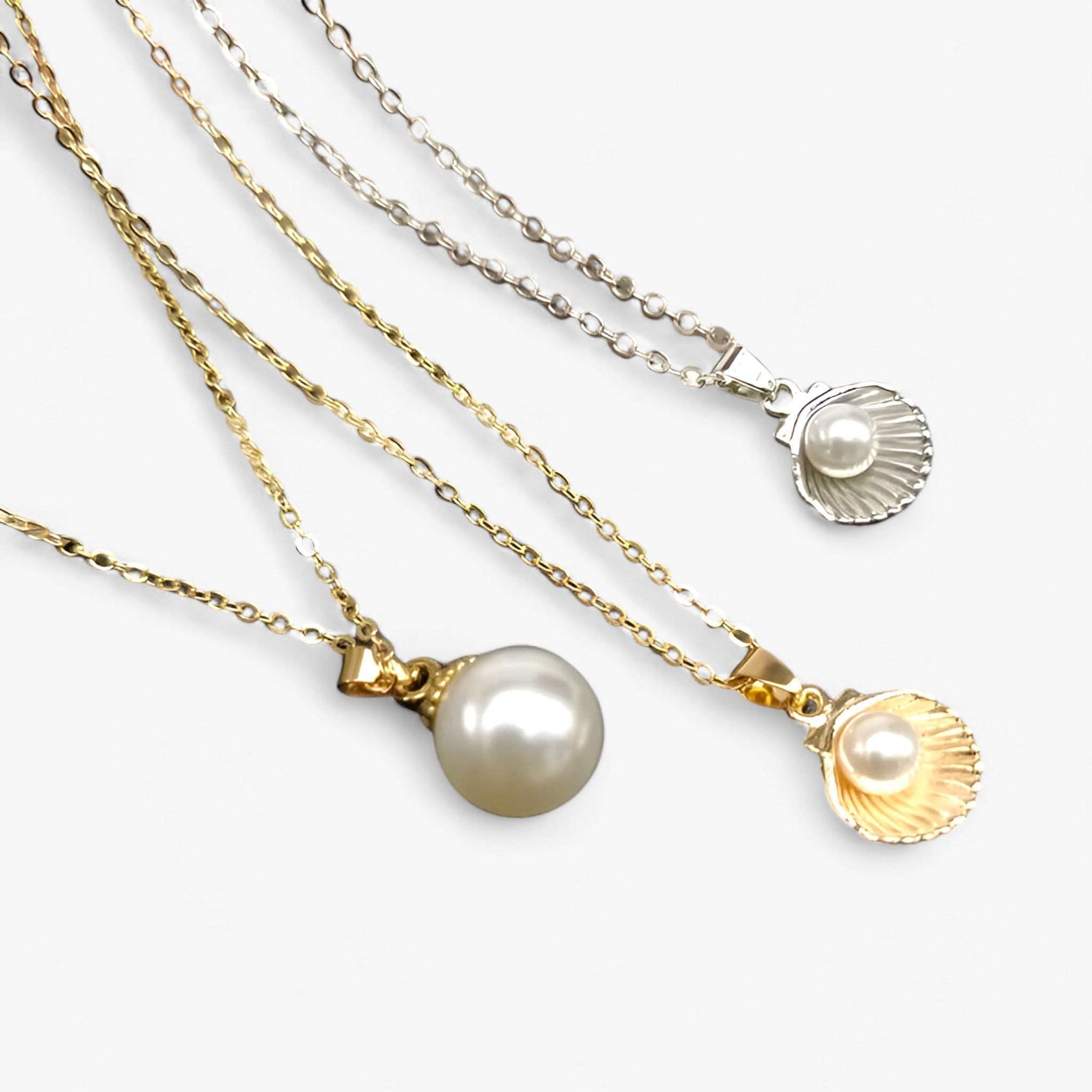 Lila | Schelp & Parel Ketting - Zomerse Elegantie