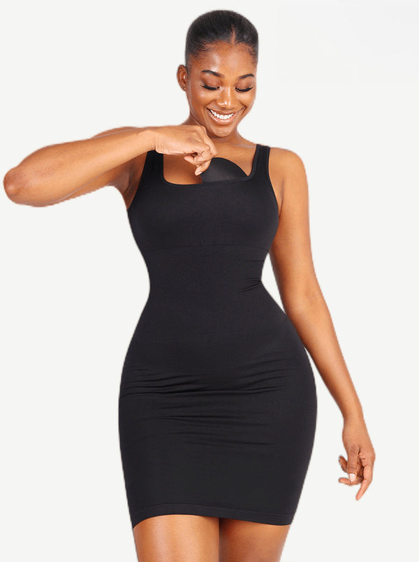 Sculpt™ | Shaper Mini Dress with Square Neckline