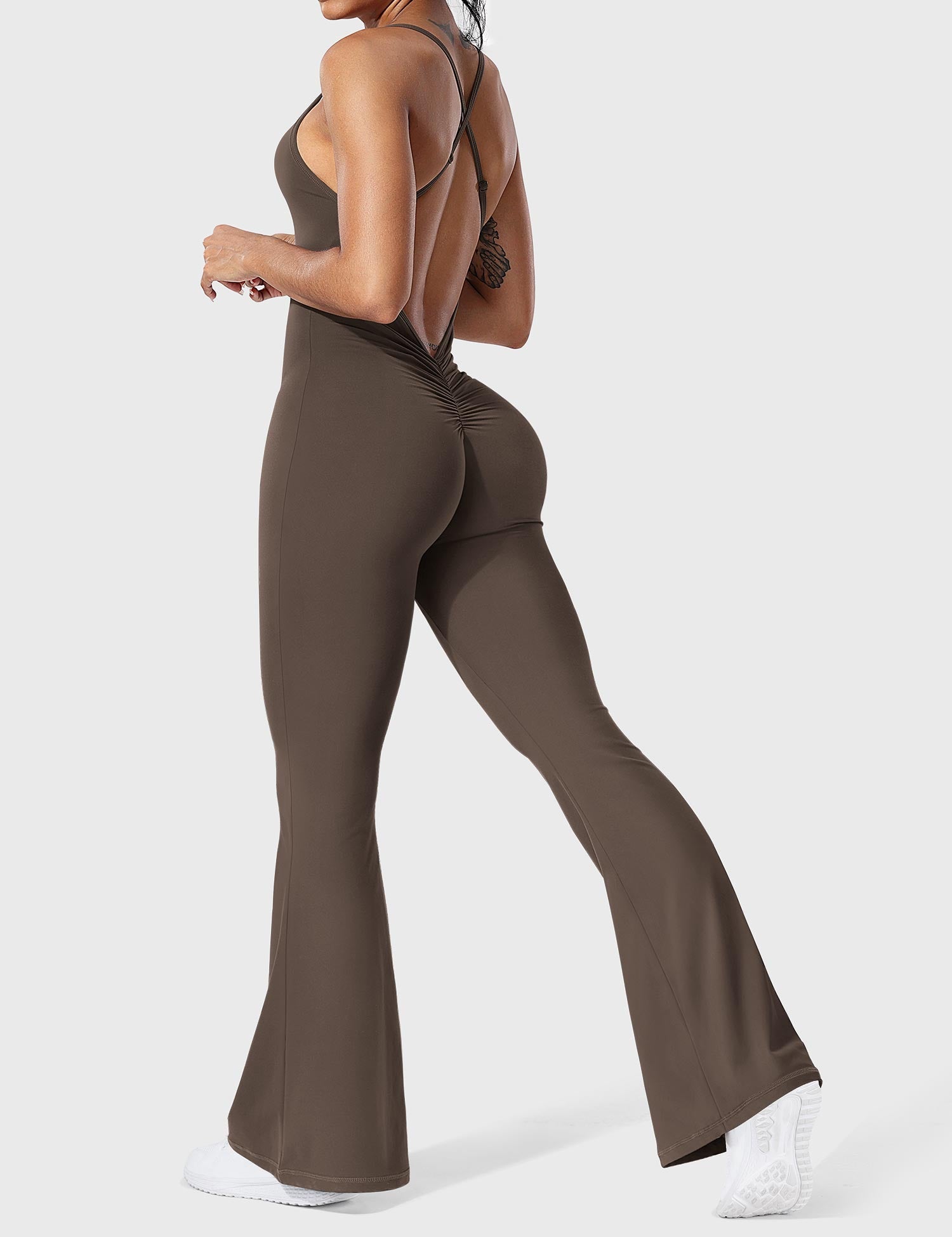 Zenith™ | V-Back Cross Flared Jumpsuit