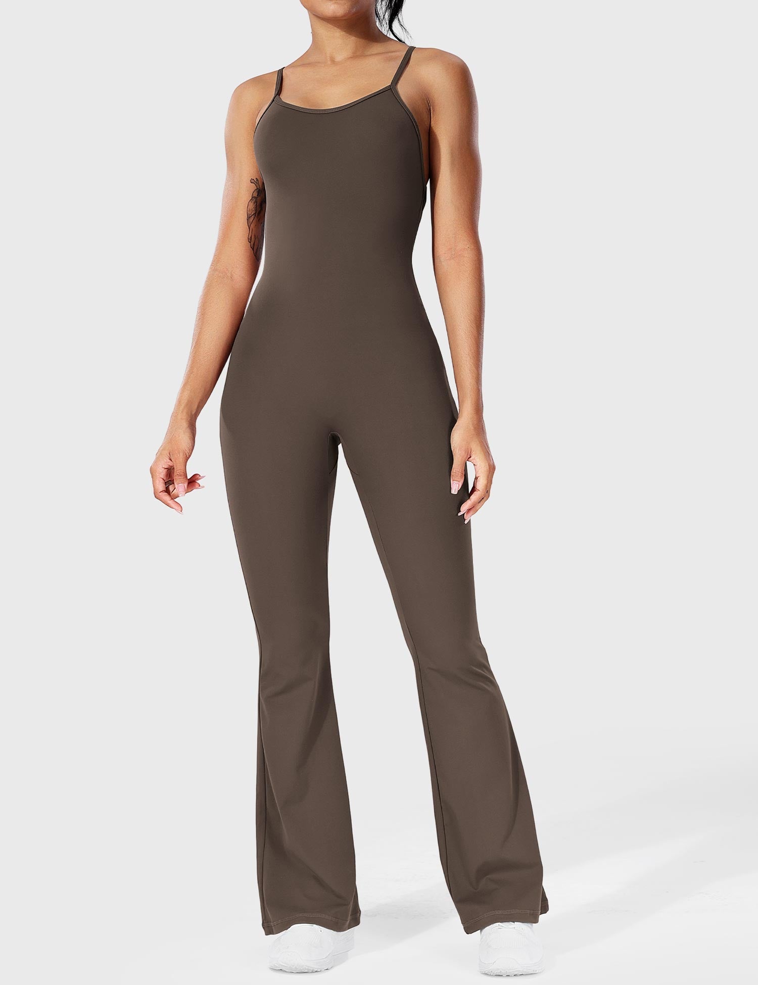 Zenith™ | V-Back Cross Flared Jumpsuit