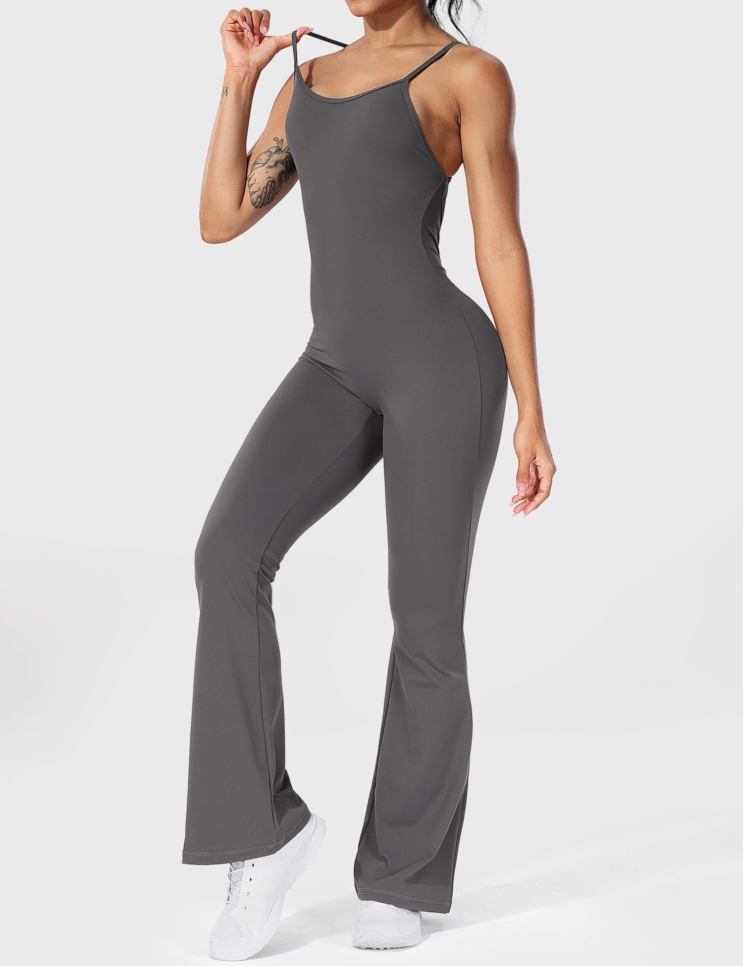 Zenith™ | V-Back Cross Flared Jumpsuit