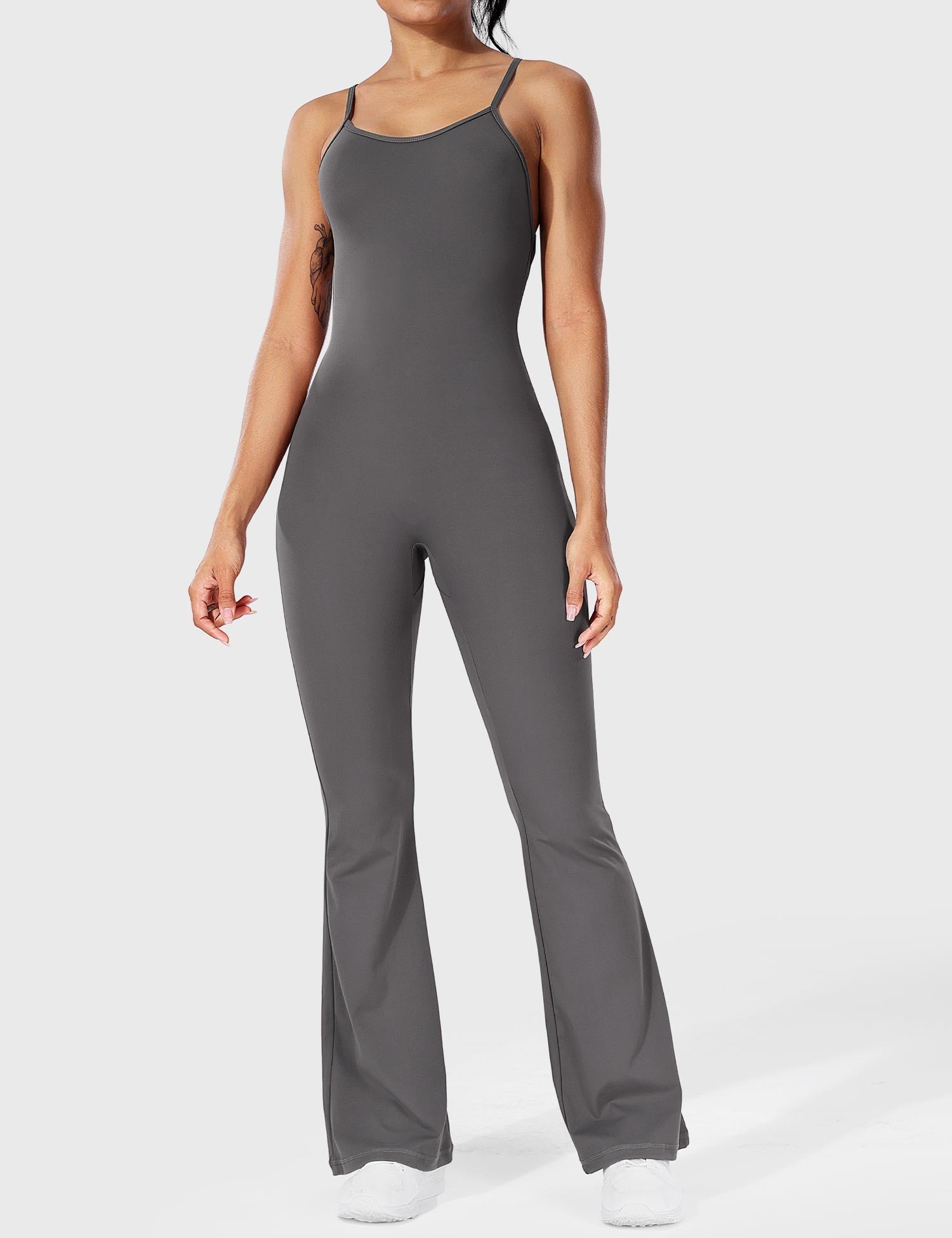 Zenith™ | V-Back Cross Flared Jumpsuit