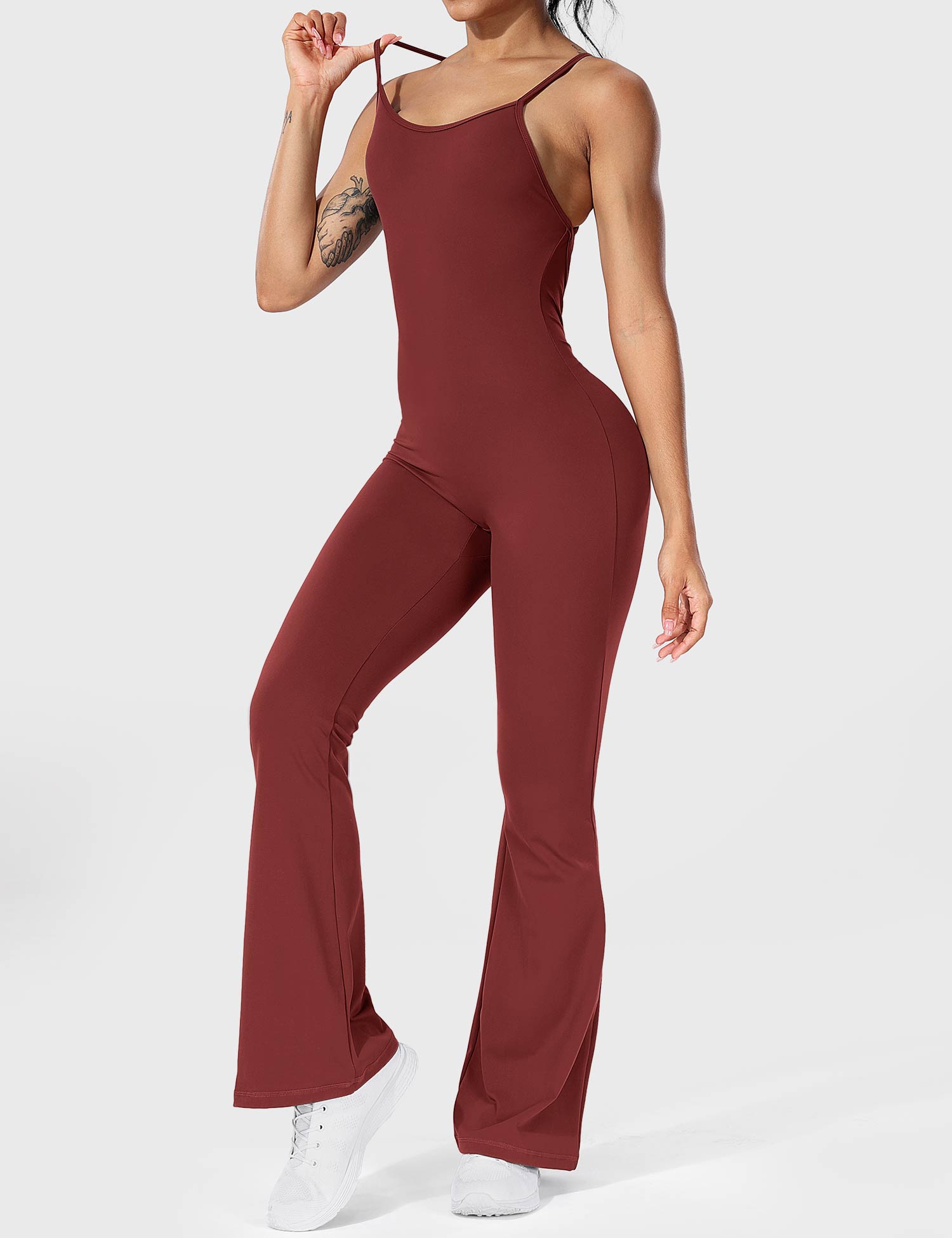 Zenith™ | V-Back Cross Flared Jumpsuit