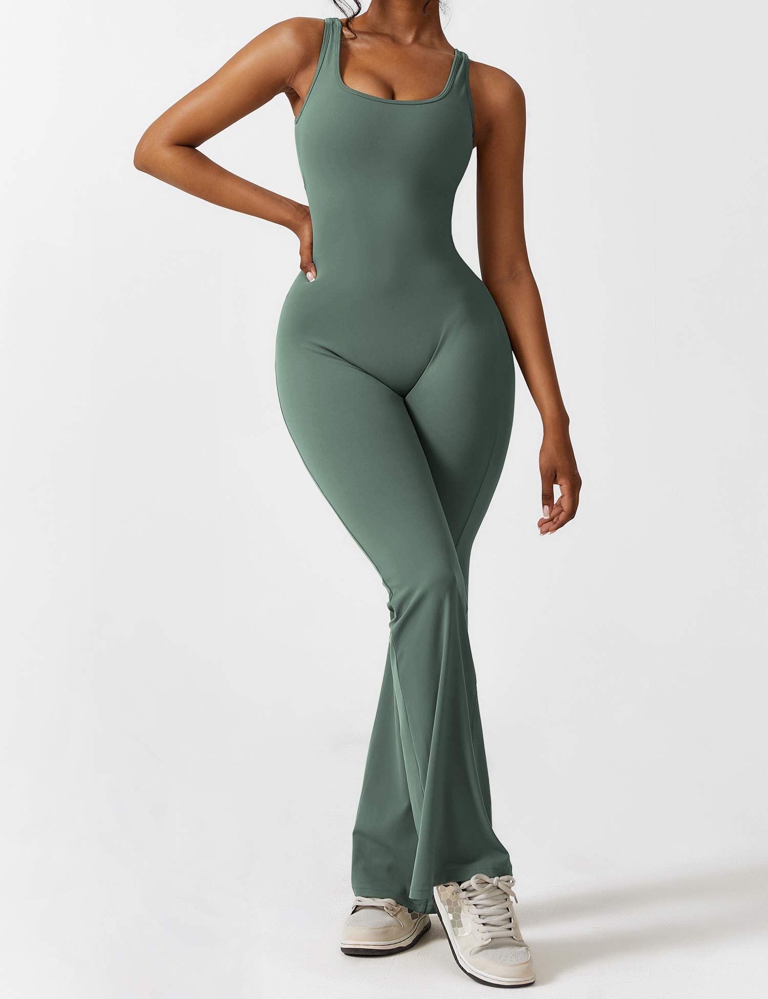 Zenith™ | V-Back Flared Jumpsuit