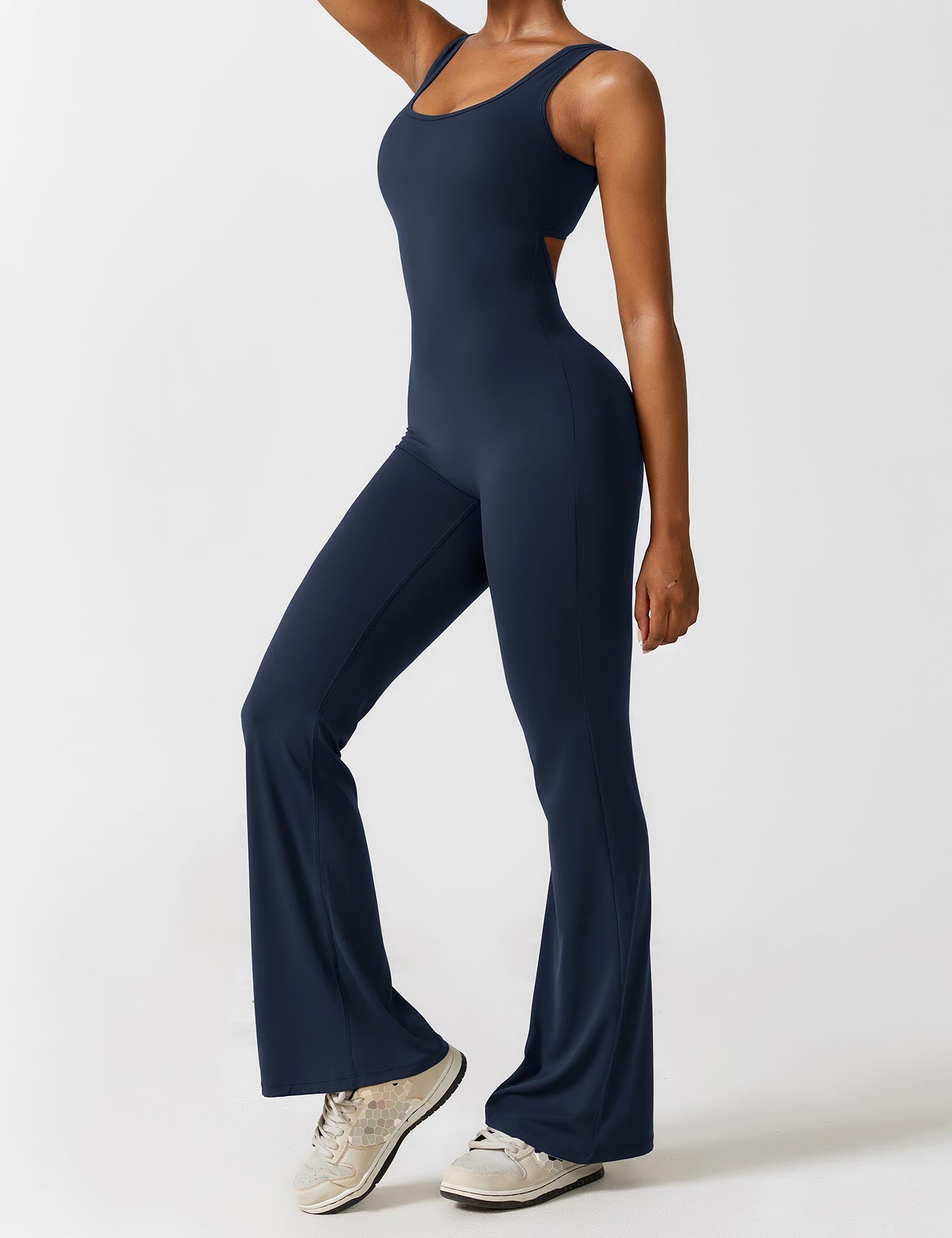 Zenith™ | V-Back Flared Jumpsuit