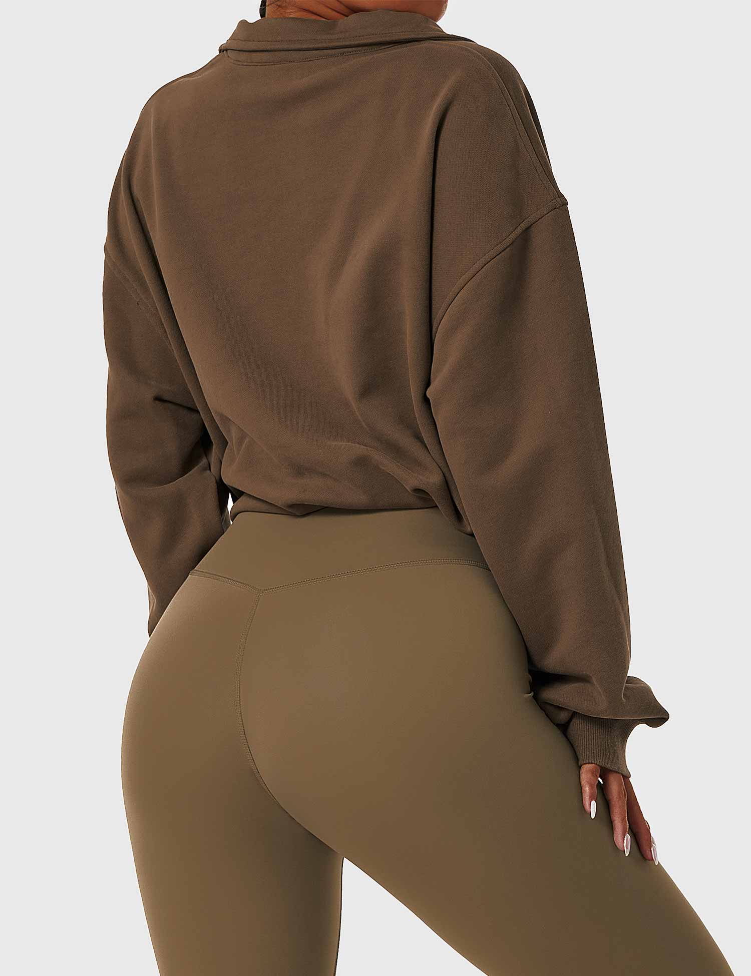 Zenith™ | Half Zip High Neck Crop Sweatshirt